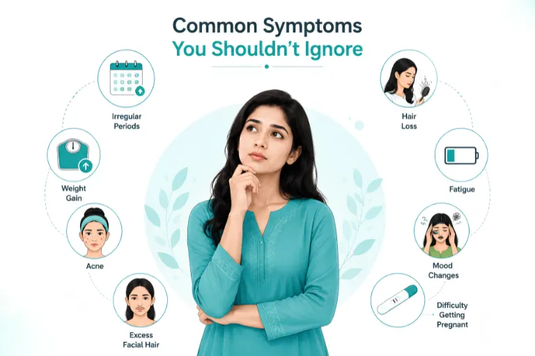 Symptoms of Bilateral PCOD